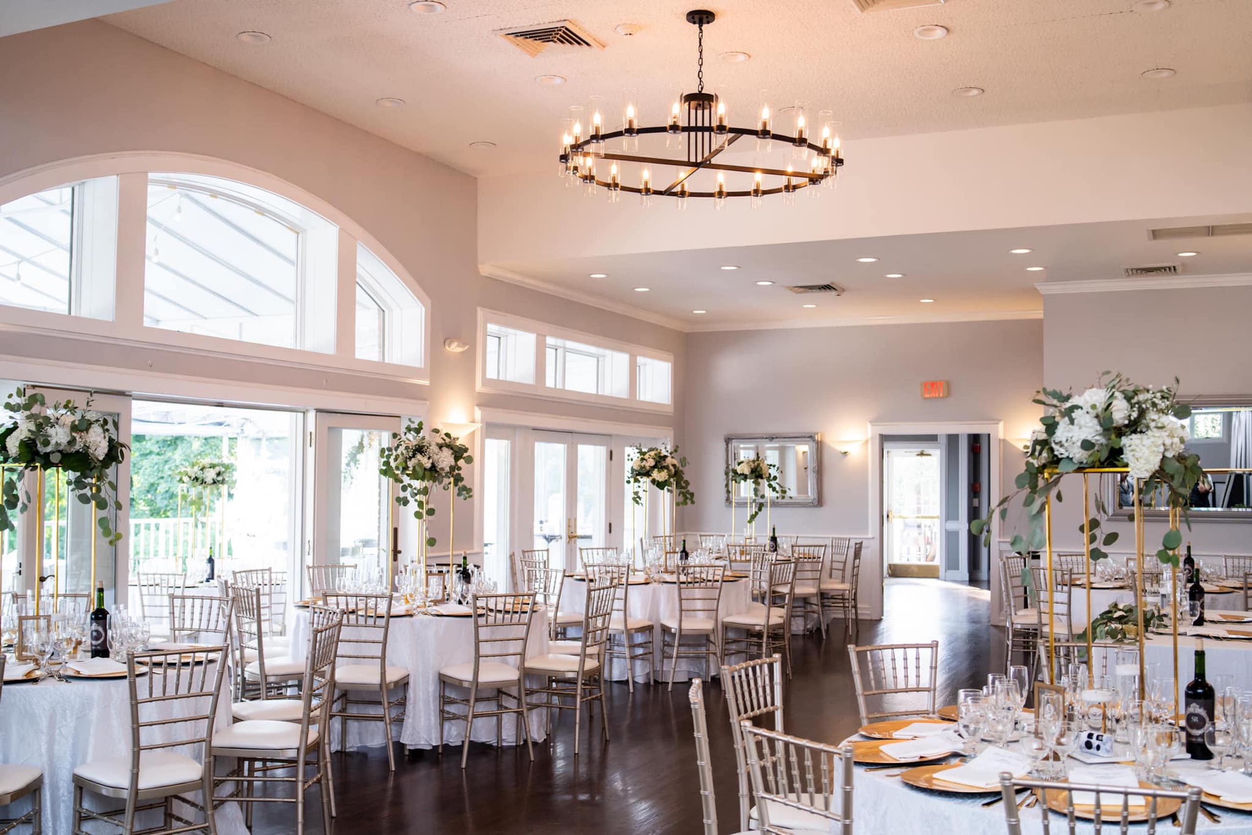 Wedding reception at The Pleasantville Manor, a boutique event venue in Pleasantville, NY